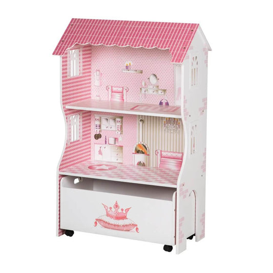 Puppenhaus holz rosa 